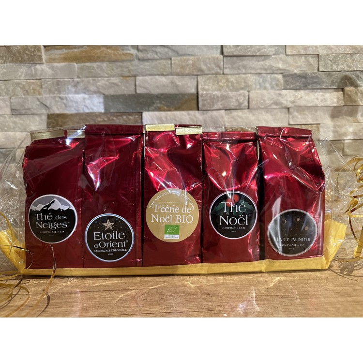 Coffret café moulu pur arabica aromatisé - Coffret 5 paquets de 50g