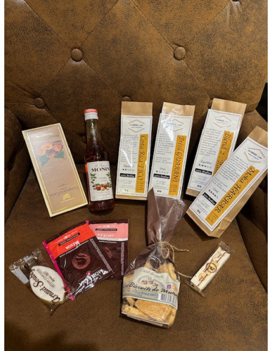 Coffret 4 cafés + gourmandises